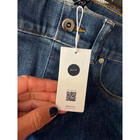 SPANX CROPPED WIDE LEG JEANS petite medium - Picture 6 of 8